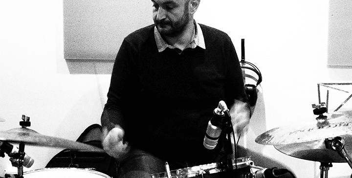 Antonio Ceccaroni in studio con la Testaccio Jazz Orchestra